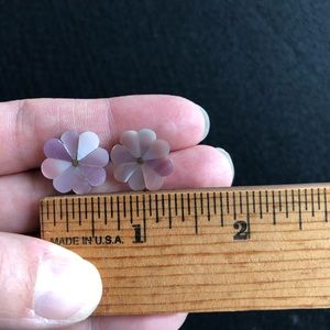 Pink/Purple Shell Flower Earrings